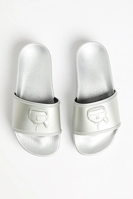 Παντόφλες Karl Lagerfeld KONDO MAXI ασημί KL80819M.VSL