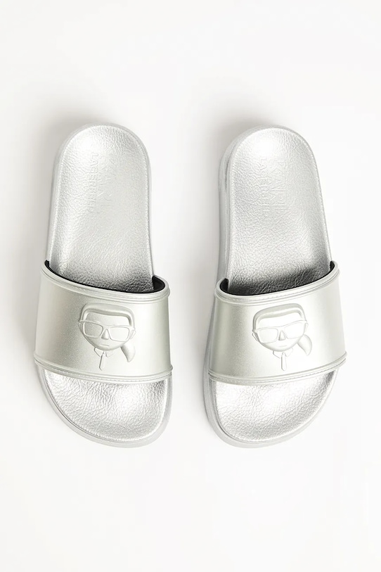 Karl Lagerfeld klapki KONDOMINIUM srebrny KL88819.VSL