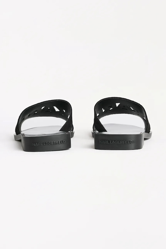 Încălțăminte Karl Lagerfeld papuci din piele SKOOT II KL80402.5S0 negru