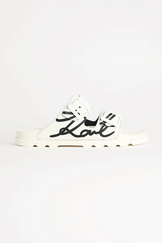 Παντόφλες Karl Lagerfeld KONDO TRED φλατ λευκό KL80972.FT1