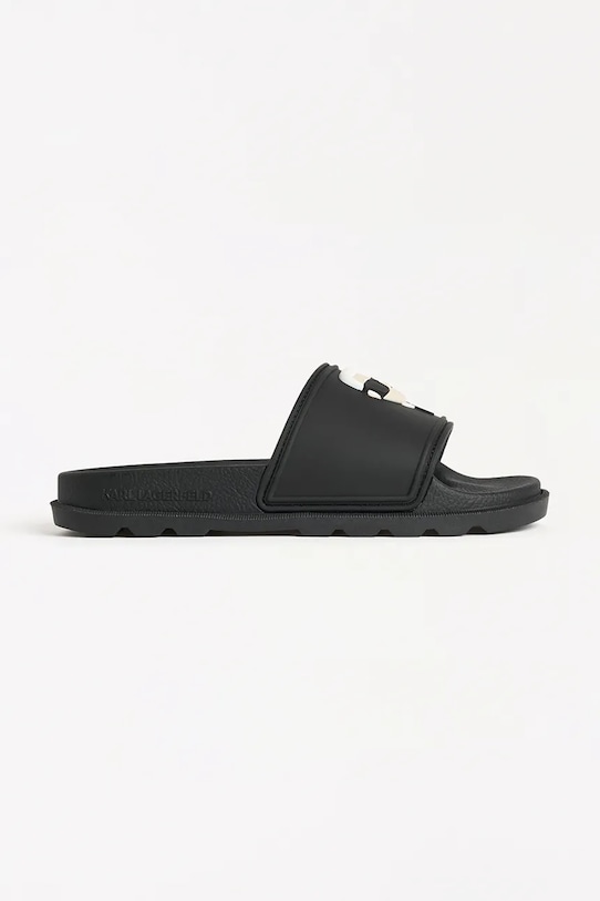 Παντόφλες Karl Lagerfeld KONDO TRED φλατ μαύρο KL80970N.F00