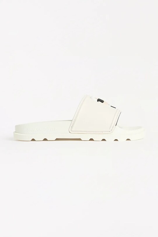 Šľapky Karl Lagerfeld KONDO TRED stĺpikový biela KL80970N.FT1