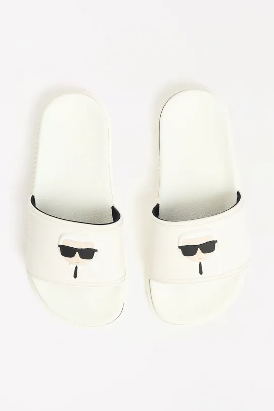 Παντόφλες Karl Lagerfeld KONDO TRED λευκό KL80970N.FT1