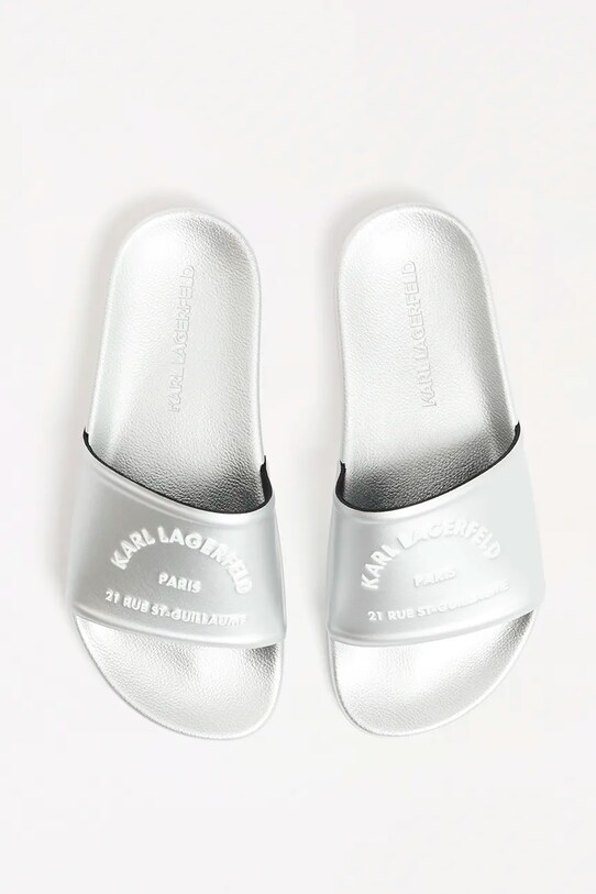 Karl Lagerfeld klapki KONDO 2.0 srebrny KL80908A.VSL