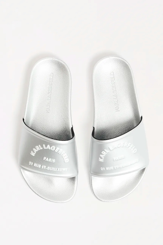 Šľapky Karl Lagerfeld KONDO 2.0 strieborná KL80908A.VSL