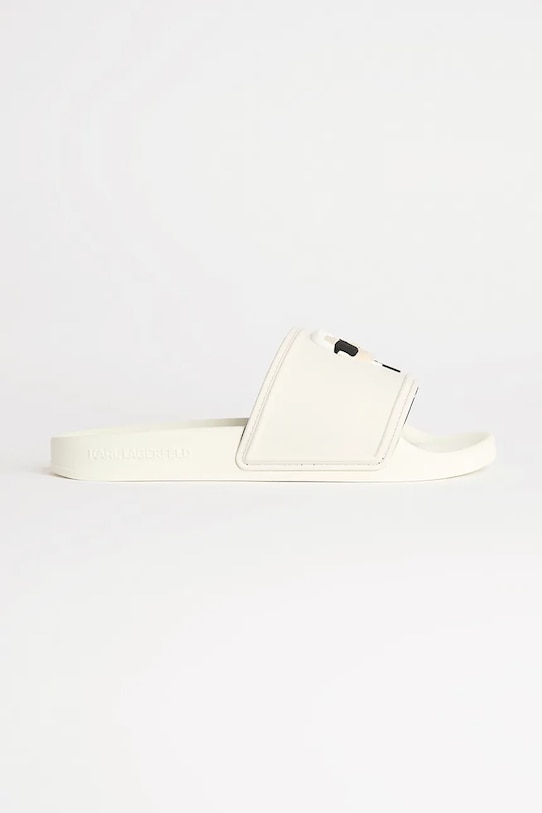 Šľapky Karl Lagerfeld KONDO 2.0 plochý biela KL80905A.VT1