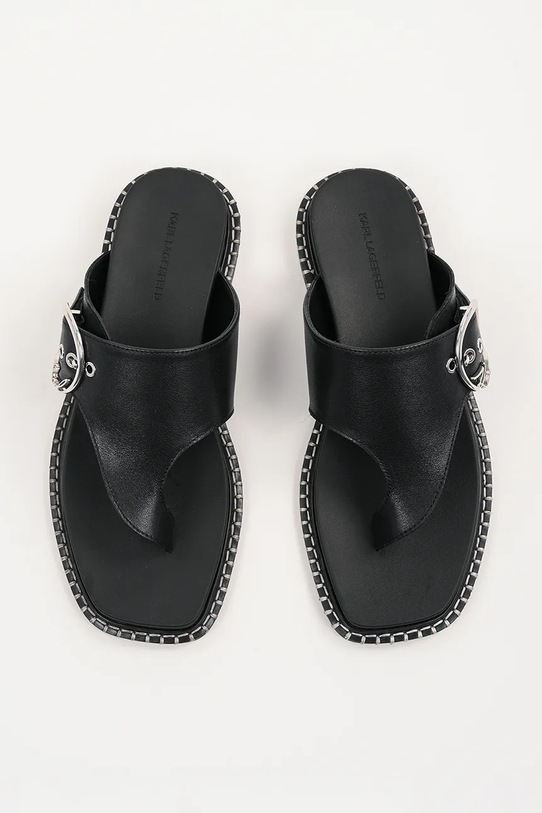 Karl Lagerfeld japonki skórzane KLEO czarny KL81325.000