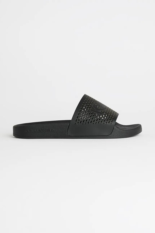 Кожаные шлепанцы Karl Lagerfeld KONDO 2.0 венский чёрный KL80915.000
