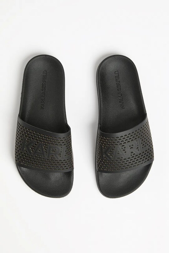 Кожаные шлепанцы Karl Lagerfeld KONDO 2.0 чёрный KL80915.000