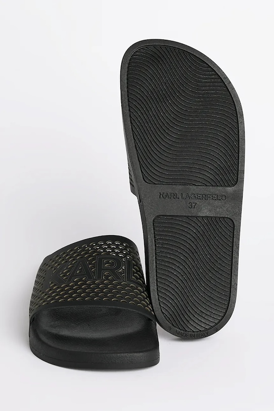 Kožené pantofle Karl Lagerfeld KONDO 2.0 KL80915.000 černá