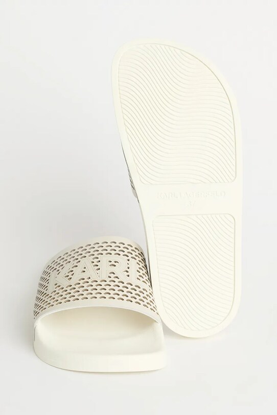 Kožené pantofle Karl Lagerfeld KONDO 2.0 KL80915.0T1 bílá
