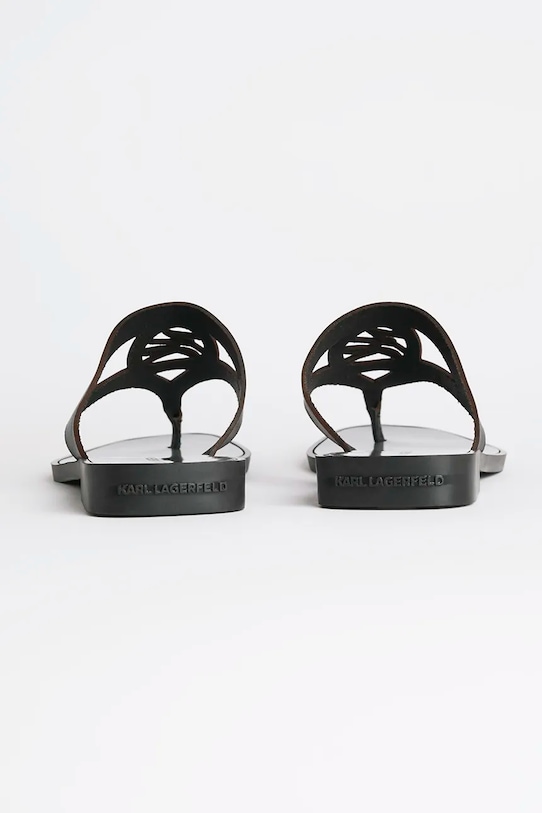 Παπούτσια Δερμάτινες σαγιονάρες Karl Lagerfeld SKOOT II KL80407.000 μαύρο