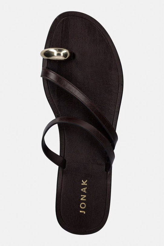 Jonak šľapky dámske kožené WIFE hnedá 3800026