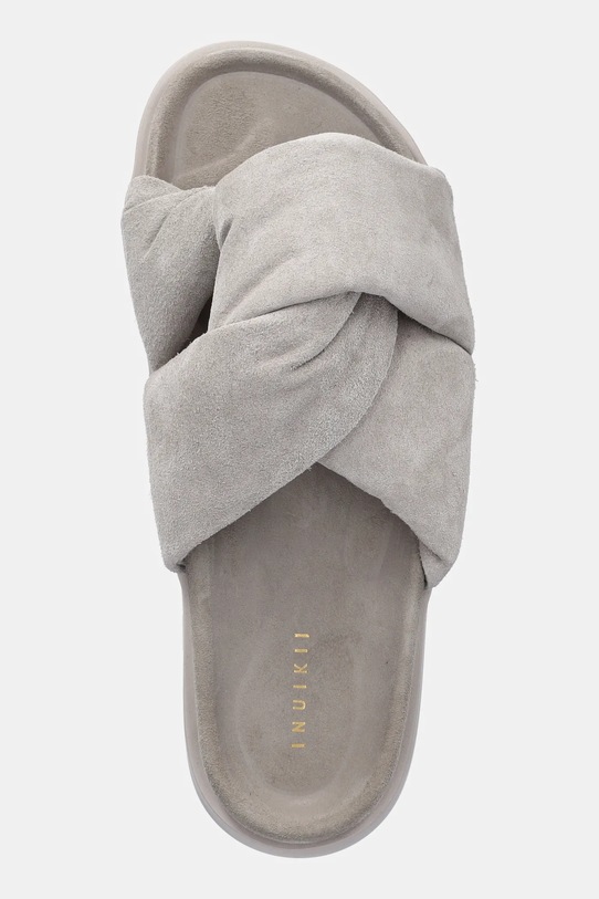 Inuikii klapki zamszowe Soft Crossed Suede szary 1004.003.0401.030
