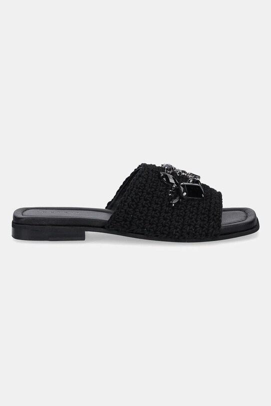 Inuikii klapki Woven Strap Stones 1004.003.0601.000 czarny SS25