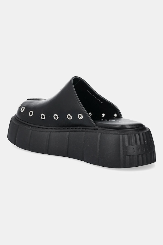 Obuwie Inuikii klapki skórzane Matilda Mule 1001.017.0011.000 czarny