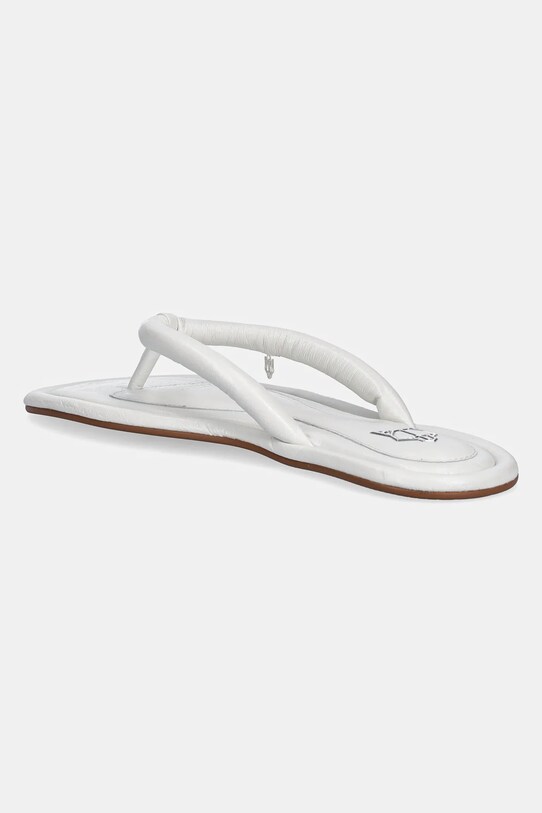 Încălțăminte Naked Wolfe slapi de piele Grenada Grenada.White.Leather alb