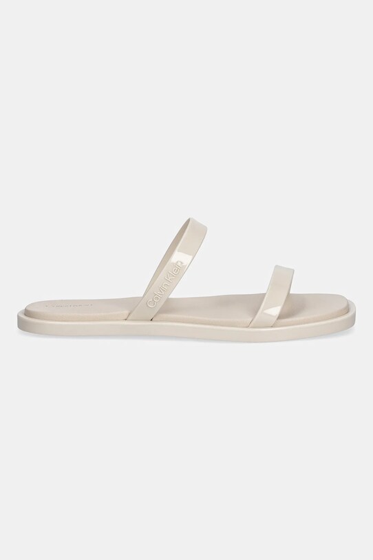 Pantofle Calvin Klein DOUBLE BAR SLIDE - JELLY HW0HW02417 béžová SS25