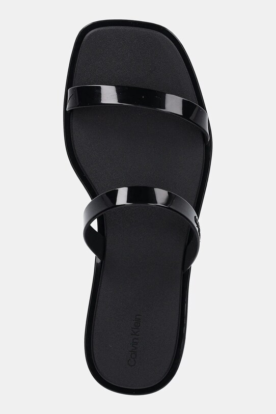 Pantofle Calvin Klein DOUBLE BAR SLIDE - JELLY černá HW0HW02417