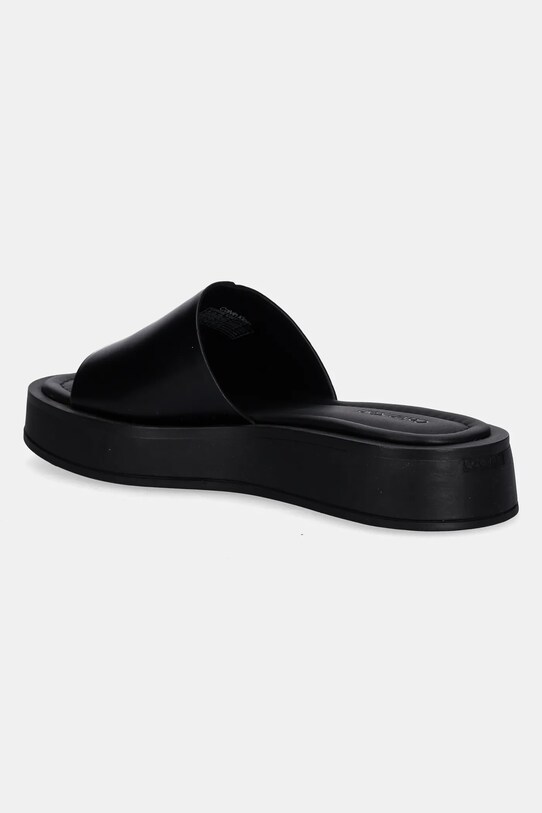 Obuwie Calvin Klein klapki skórzane FLATFORM SLIDE W/CK HW - LTH HW0HW02368 czarny