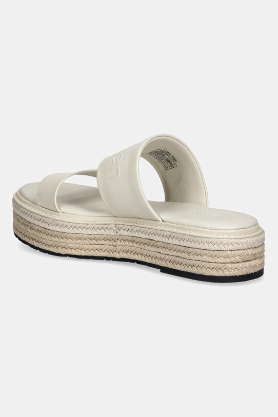 Παπούτσια Δερμάτινες παντόφλες Calvin Klein FLATFORM WEDGE SLIDE - HE HW0HW02374 μπεζ