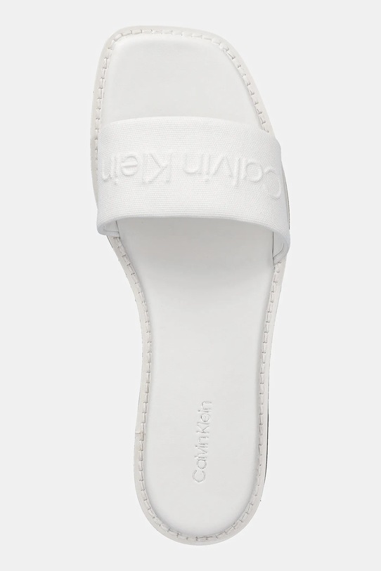 Calvin Klein ciabatte slide FLAT SLIDE - HE bianco HW0HW02378