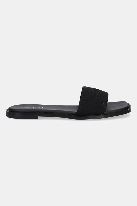Calvin Klein papuci FLAT SLIDE - HE HW0HW02378 negru SS25