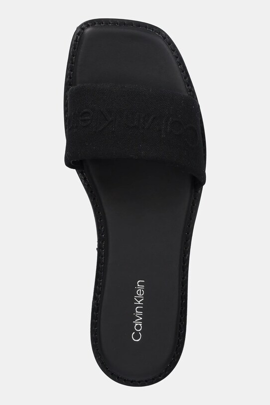 Calvin Klein papuci FLAT SLIDE - HE negru HW0HW02378