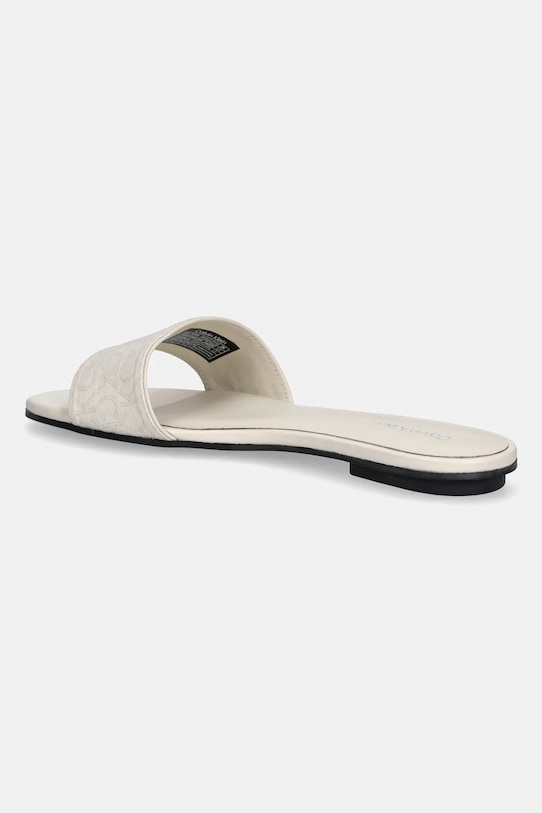 Boty Pantofle Calvin Klein FLAT SLIDE - JACQ HW0HW02388 béžová