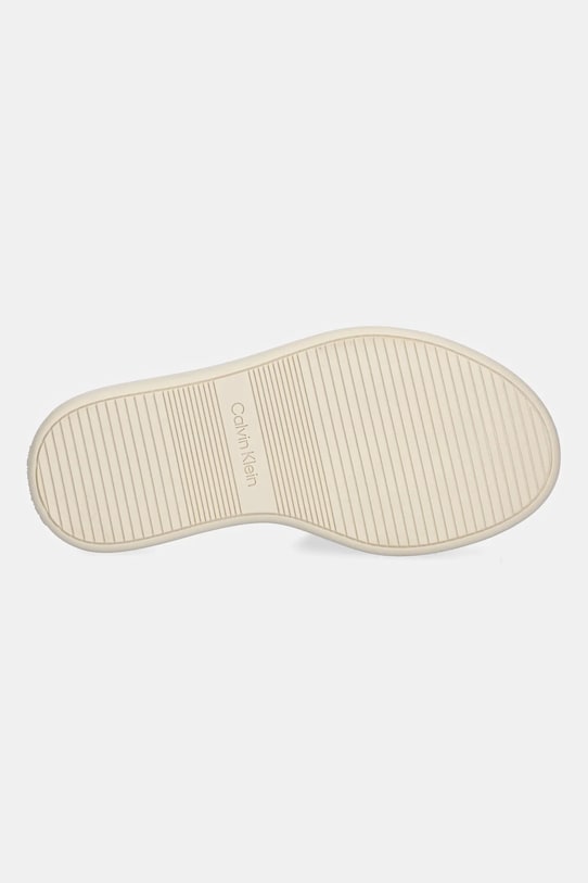 Pantofle Calvin Klein FLATFORM SLIDE - JACQ HW0HW02461 béžová