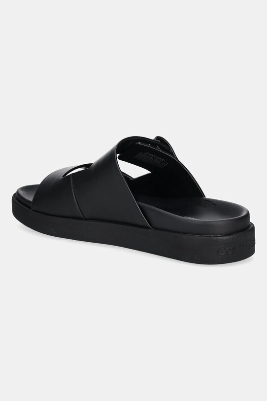 Обувь Кожаные шлепанцы Calvin Klein FLAT ADJ SLIDE EYELET HW0HW02489 чёрный