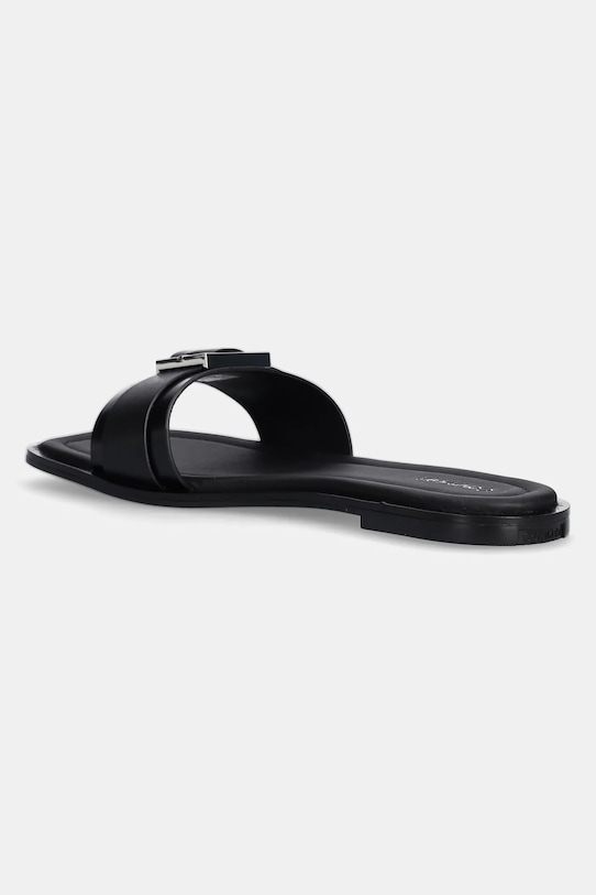 Взуття Шкіряні шльопанці Calvin Klein FLAT SLIDE W/BUCKLE - LTH HW0HW02490 чорний