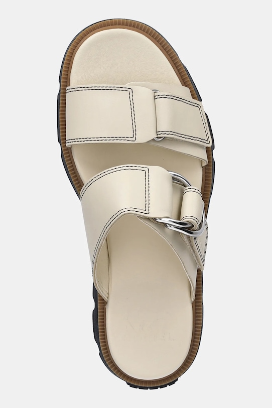 Шкіряні шльопанці Sorel REIN CB SLIDE бежевий 2113111191