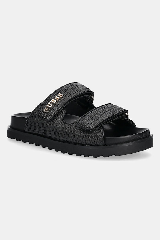 Παντόφλες Guess FADELIZE φλατ μαύρο FLJFDE.FAP19.BLACK
