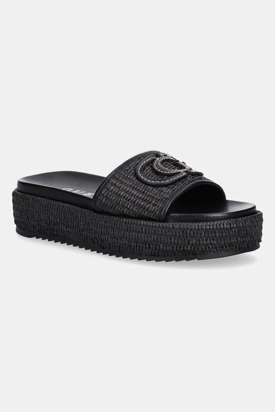 Guess papucs LONNEY lakkbőr fekete FLJLNY.FAB19.BLACK