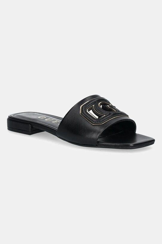 Guess papuci TARISHA imitatie de piele negru FLJTAR.LEA19.BLKGO