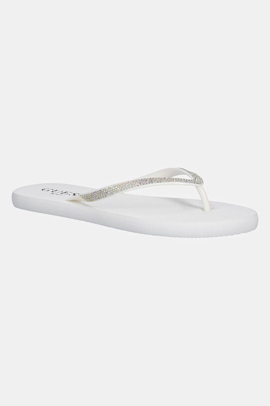 Σαγιονάρες Guess FLIP FLOP RHINESTONE φλατ λευκό E5GZ05.BB00F.G011
