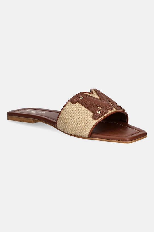 Guess klapki RAMADA RAFIA SLIDE płaski brązowy 5GGZ39.7329A.NAT