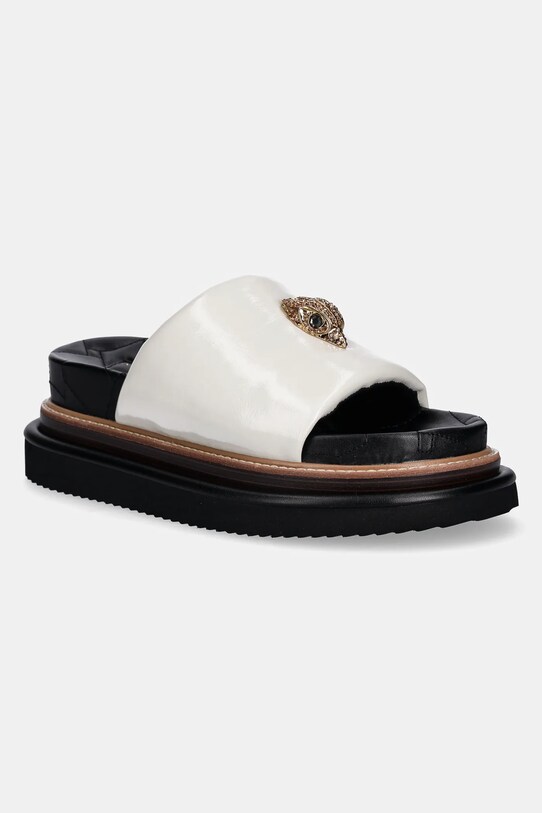 Kožené šľapky Kurt Geiger London Orson Puff usňová koža béžová 4354241309.BONE