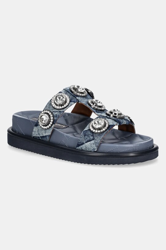Pantofle Kurt Geiger London Orson Crystal Sandal platforma modrá 9107188669.DENIM