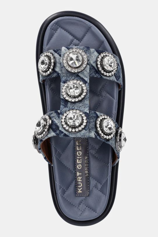 Šľapky Kurt Geiger London Orson Crystal Sandal modrá 9107188669.DENIM