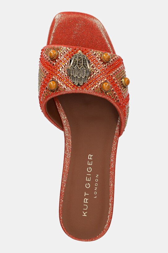 Шлепанцы Kurt Geiger London Kensington Flat Jewel оранжевый 4368855609.REDCOMB