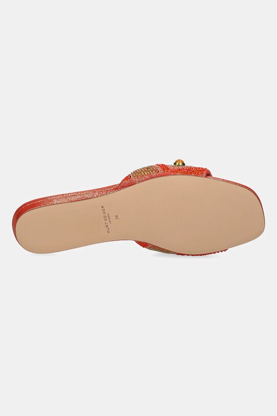 Шлепанцы Kurt Geiger London Kensington Flat Jewel 4368855609.REDCOMB оранжевый