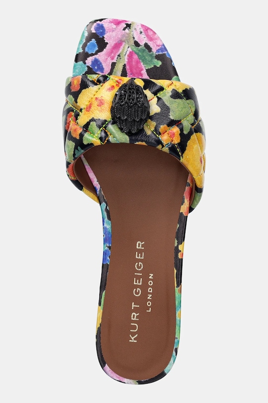 Kurt Geiger London klapki skórzane Kensington Flat Sandal czarny 4368909109.BLKOTH