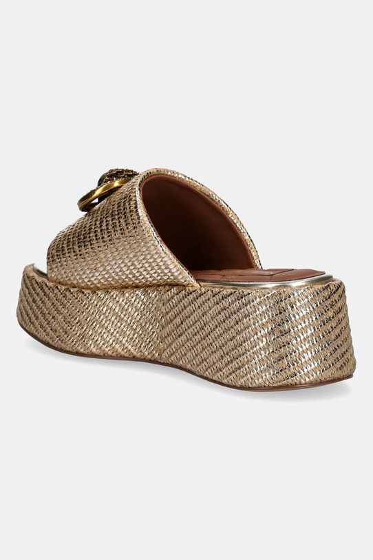 Obuwie Kurt Geiger London klapki Chelsea Flatform Mule 4367443999.BEIGECOMB złoty