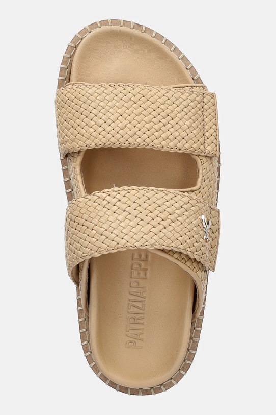 Шкіряні шльопанці Patrizia Pepe бежевий 2X0045.L109.B824