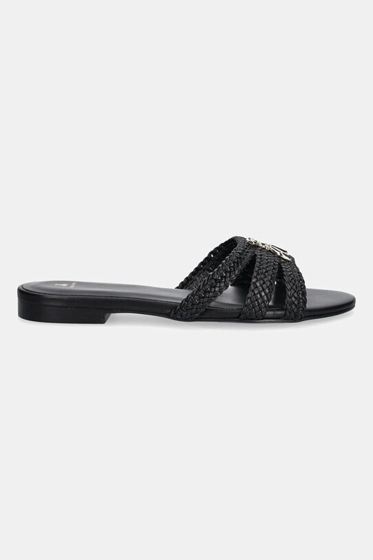 Patrizia Pepe șlapi de piele 2X0094.L109.K103 negru SS25