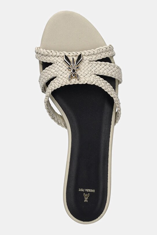 Kožené pantofle Patrizia Pepe béžová 2X0094.L109.W338