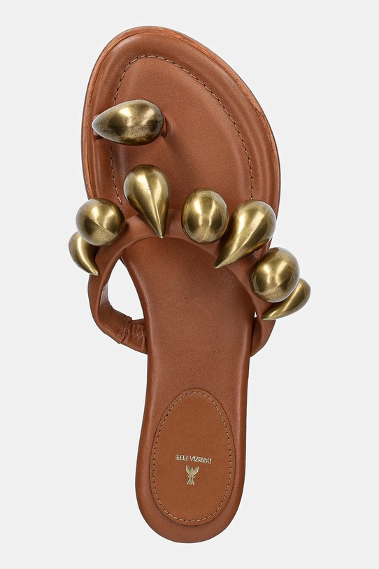 Patrizia Pepe klapki skórzane brązowy 2X0098.L026.B815