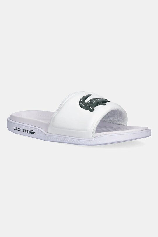 Παντόφλες Lacoste SERVE SLIDE DUAL φλατ λευκό 49CFA0041